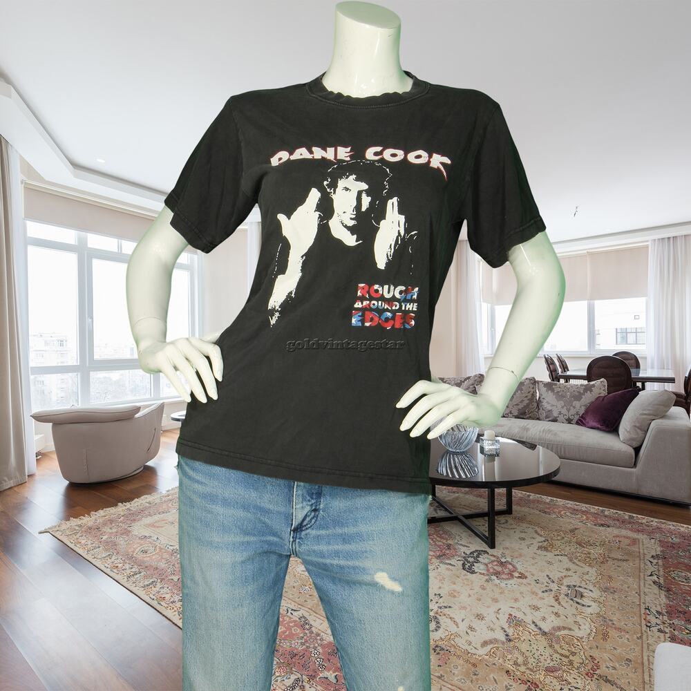 Y2K Vintage Dane Cook Rough Around The Edges Tour 2007 Comic Comedy T Shirt M
